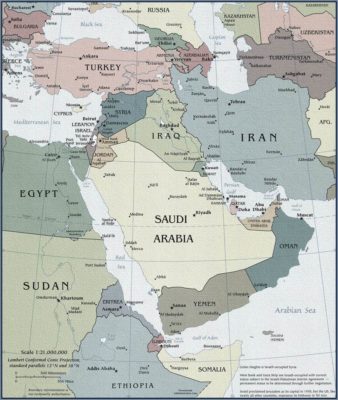 Map of the Middle East