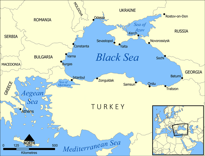 Black Sea Map (Source: Wikipedia)