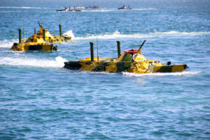 amphibious landings on the coast