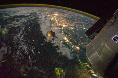 India Pakistan Border at Night