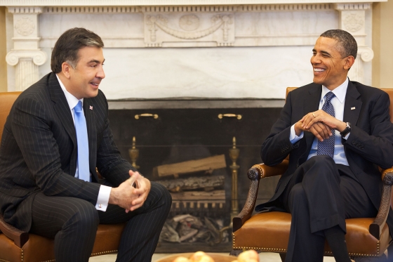 Misha Saakashvili meeting President Obama in 2012