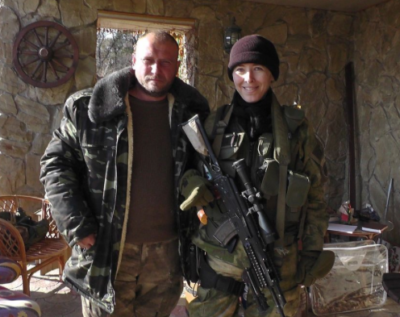 Dmytro Yarosh (left) and Elena Belozerskaya (right)