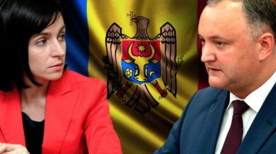 Moldovan Presidential Candidates Maia Sandu (l) and Igor Dodon (r) (Source: tsargrad.tv)